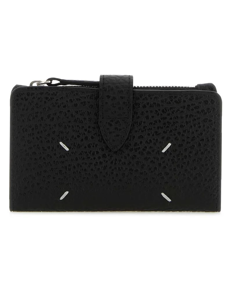 Maison Margiela Women's Holder Card Case Black Leather Wallet Black