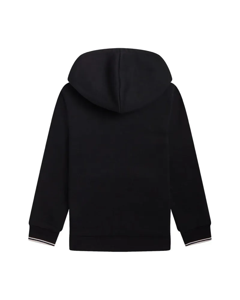 Fred Perry Twin-Tipped Hooded Sweatshirt — Black Black