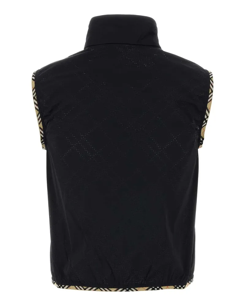 Burberry Women's Black Stretch Nylon Sleeveless Jacket Exterior: Elastane Giacche E Gilet Black