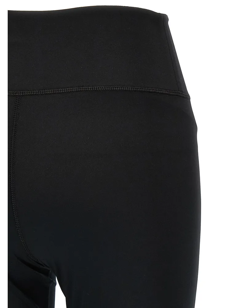 Balenciaga Logo-Print Polyester Leggings — Black Black