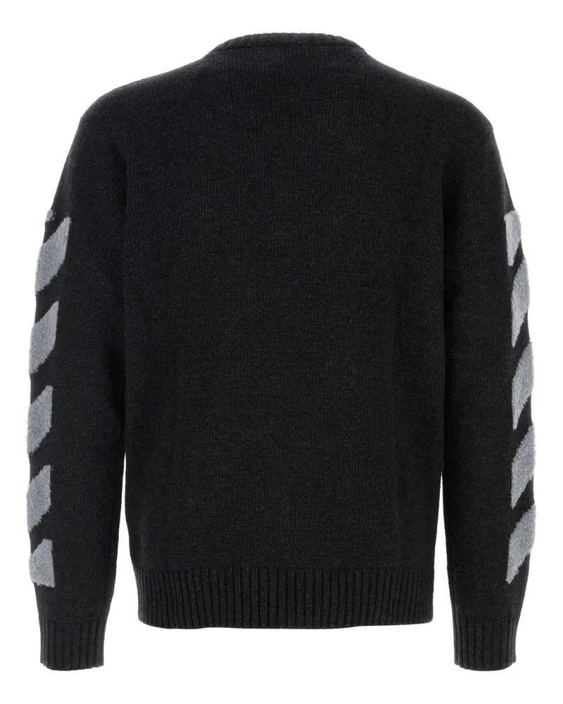 OFF-WHITE Fuzzy Sweater — Black Black