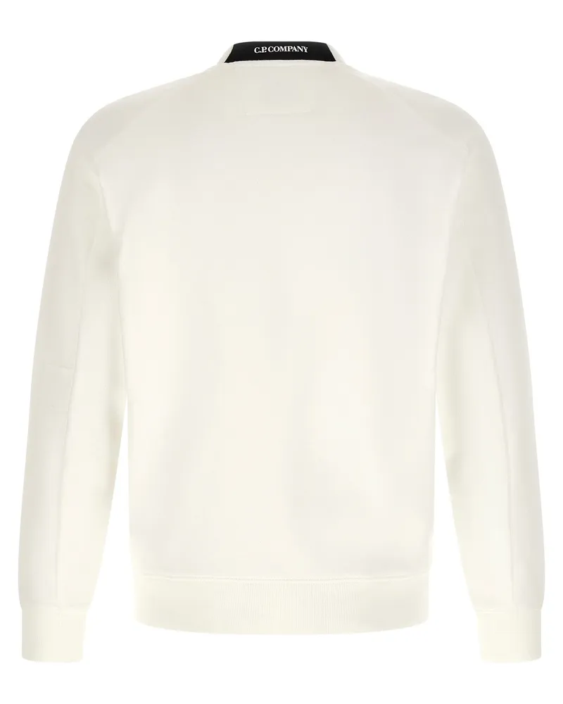 C.P. Company Diagonal Raised Cotton Fleece Sweatshirt — Cream Cream