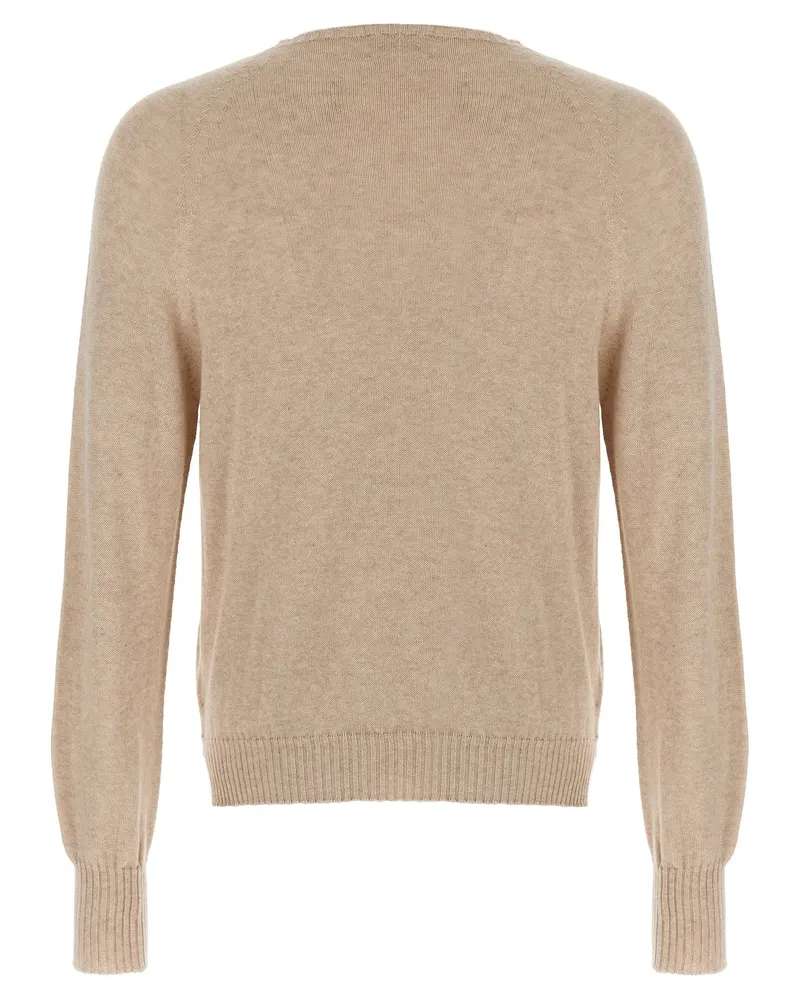 MA'RY'YA Cashmere-Cotton Blend Sweater — Beige Beige