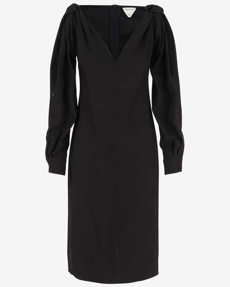 Bottega Veneta Women's Viscose Midi Dress Black Black