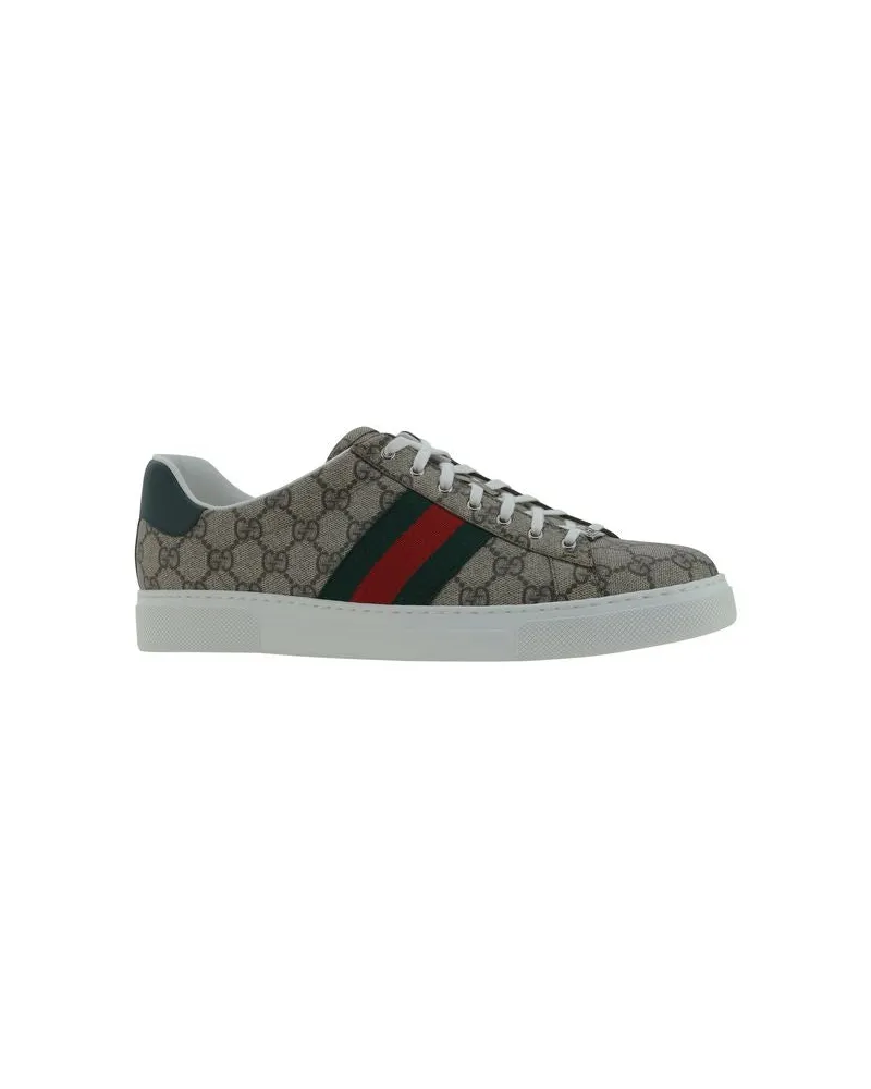 Gucci GG Jacquard Low Top Sneaker — Beige Beige