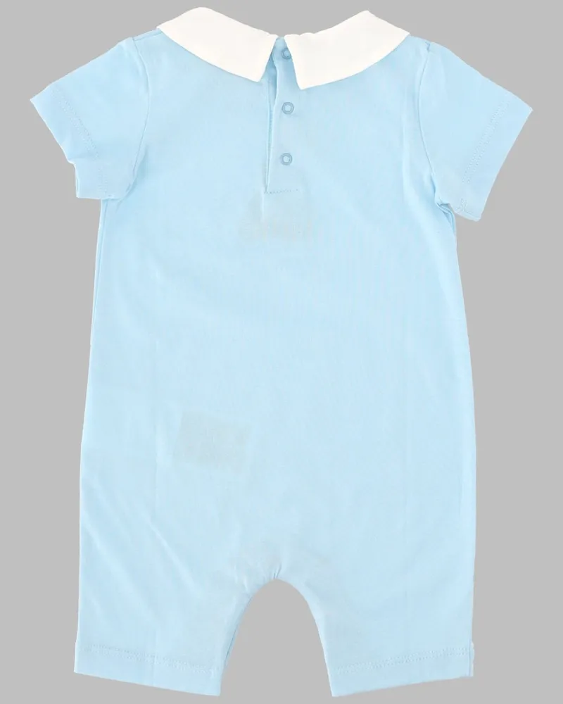 Moschino Cotton Romper — Blue Blue