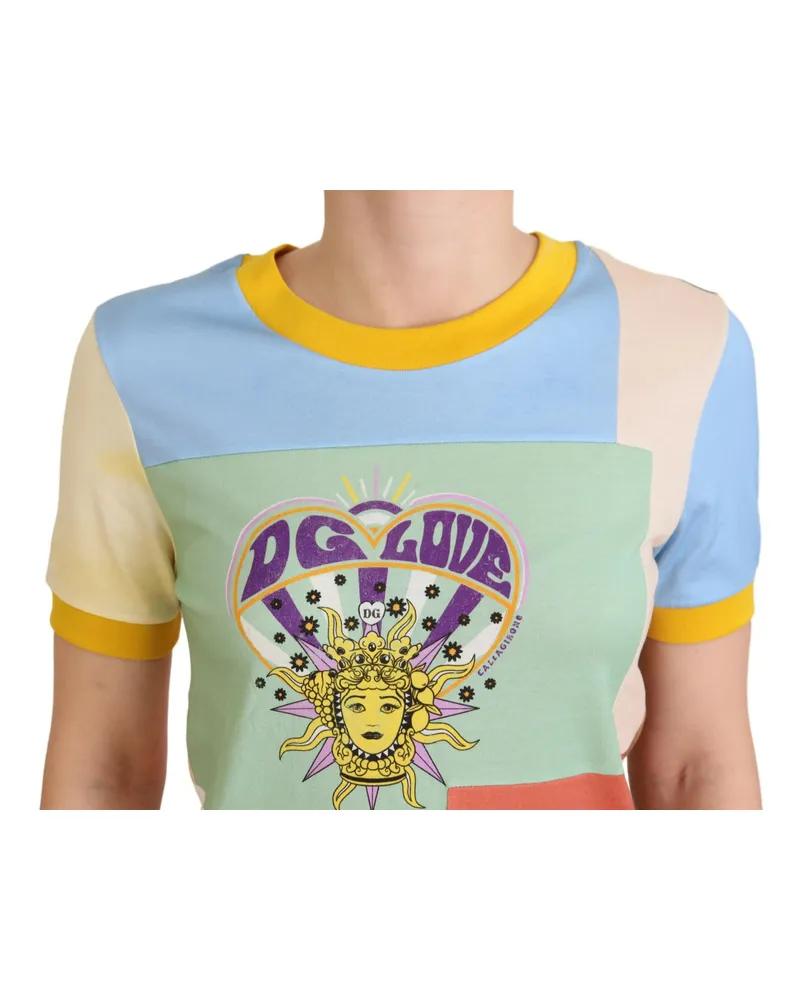 Dolce & Gabbana Women's Multicolor Cotton Dg Love Patchwork Clothing Multicolor