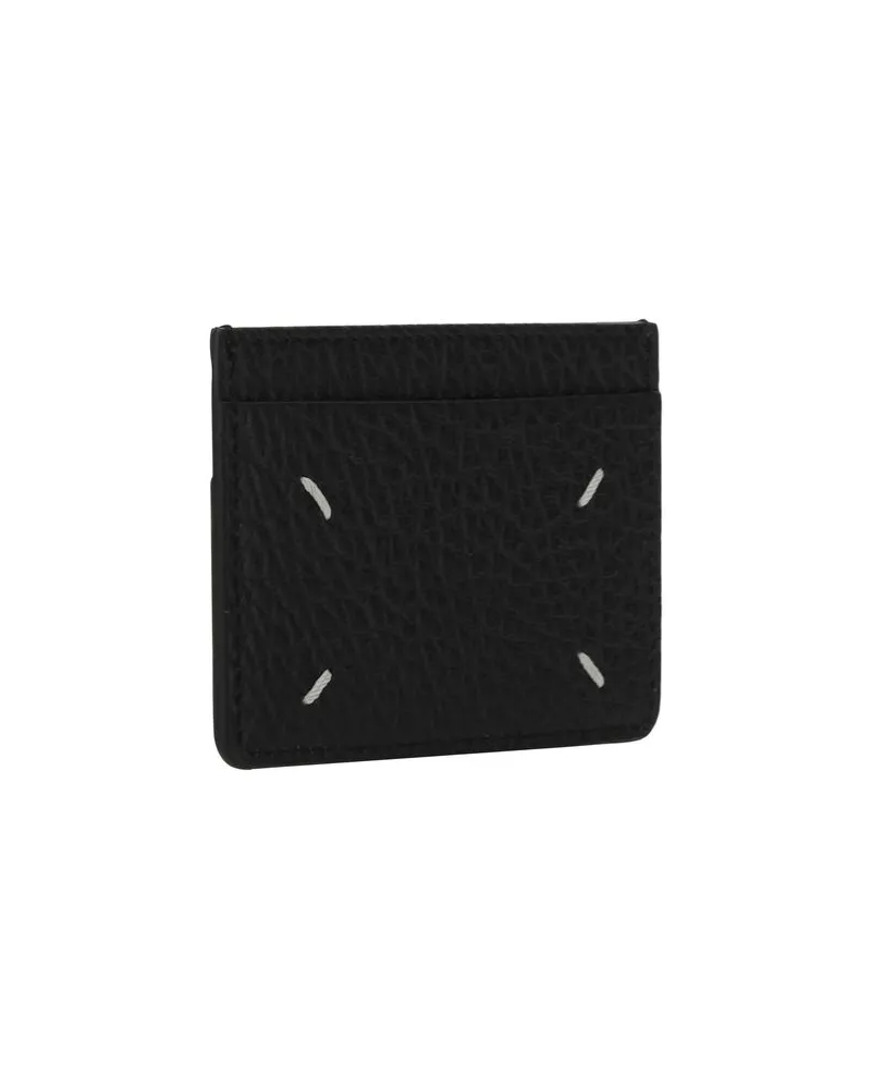 Maison Margiela Women's Black Calf Leather Bos Taurus Wallet Black