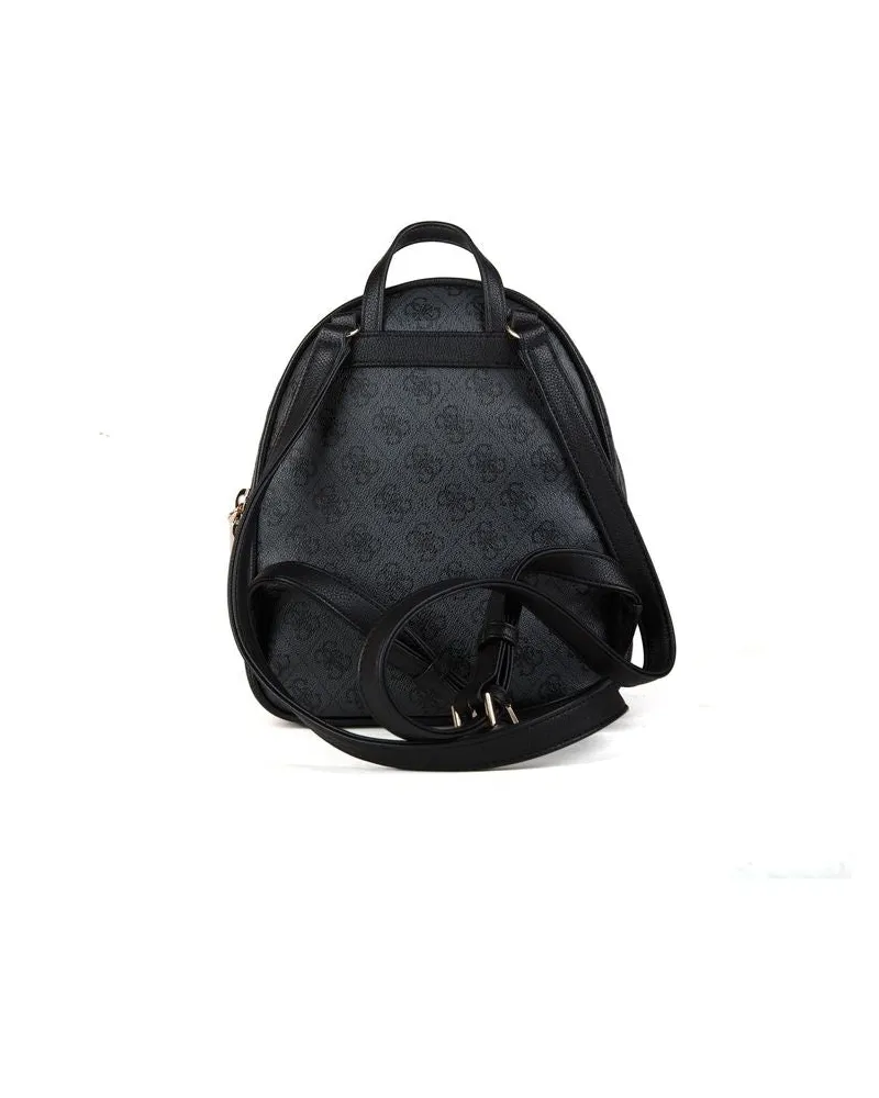 Guess Women's Backpack Coal Logo Polyurethane Black