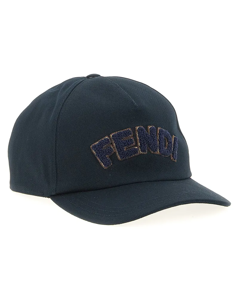 Fendi Men's Blue Cotton Cap (baseball Hat Blue