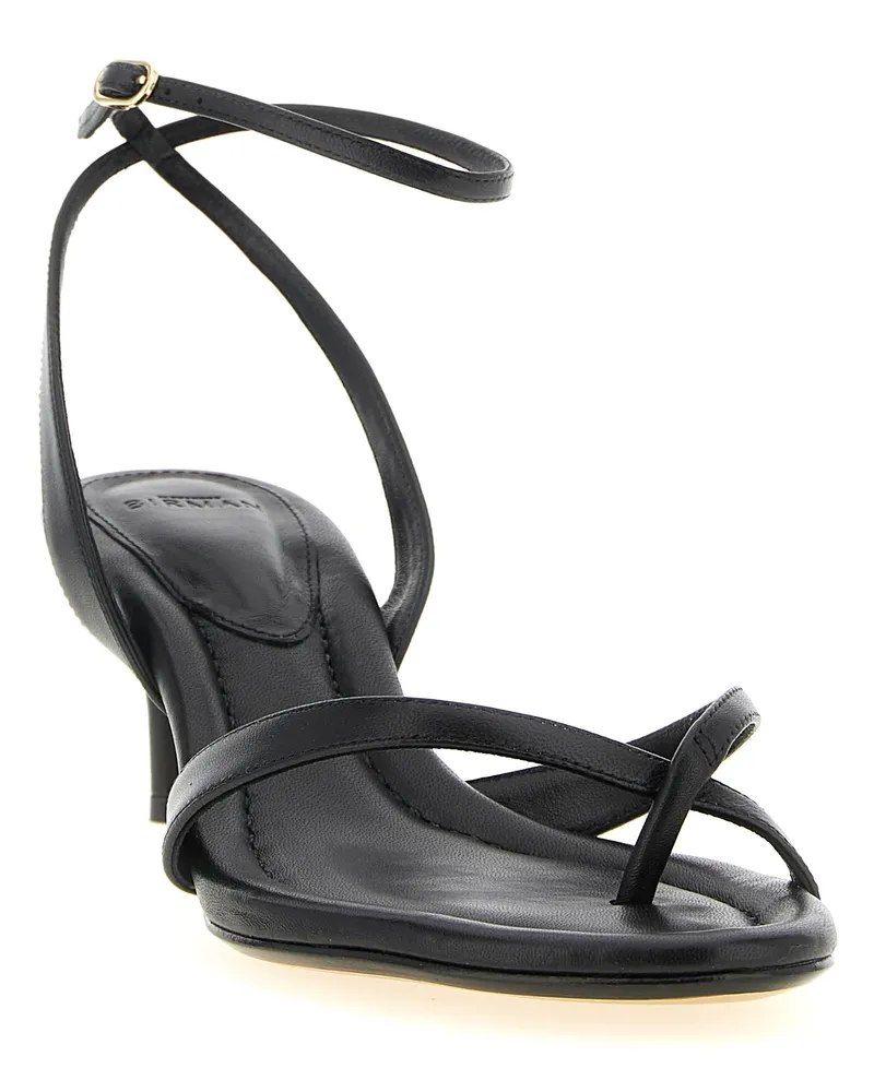 Alexandre Birman Women's Black Cowhide Stiletto Heel Sandals Black