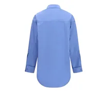 Women Blue Cotton Shirt