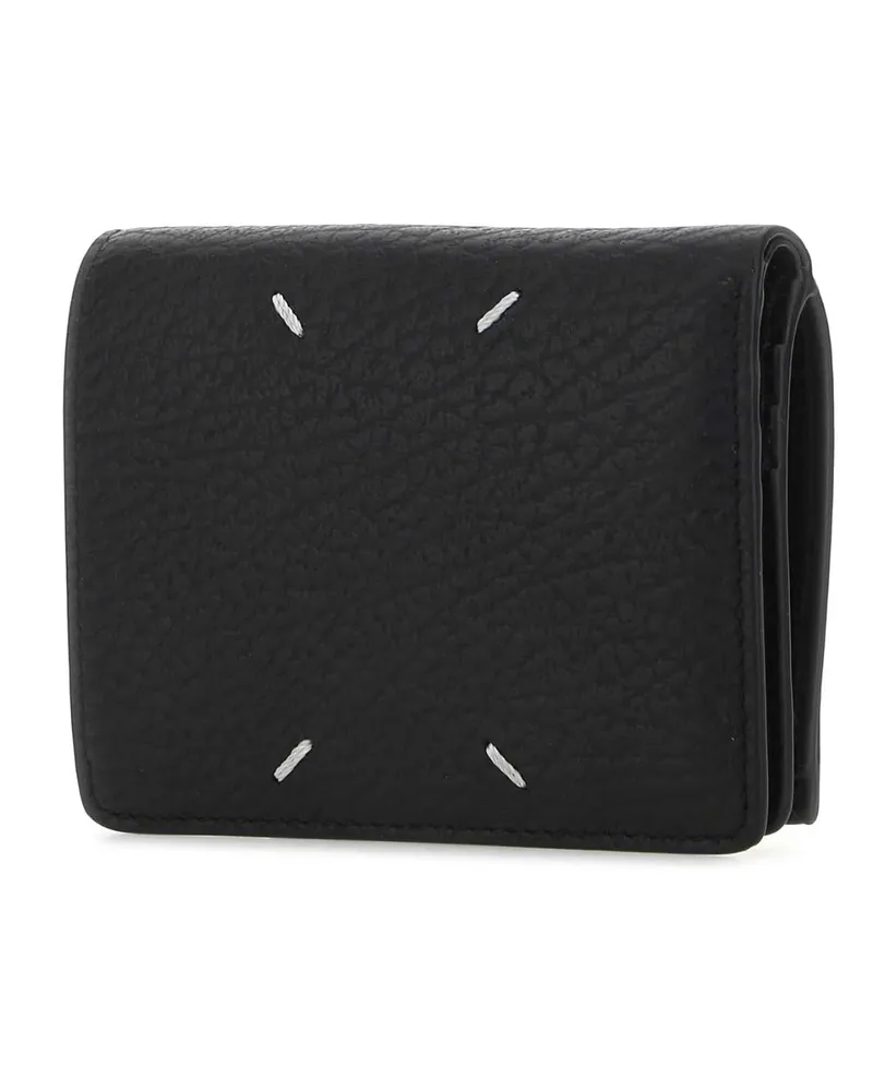 Maison Margiela Women's Black Leather Wallet T8013 Exterior: Portafogli Black