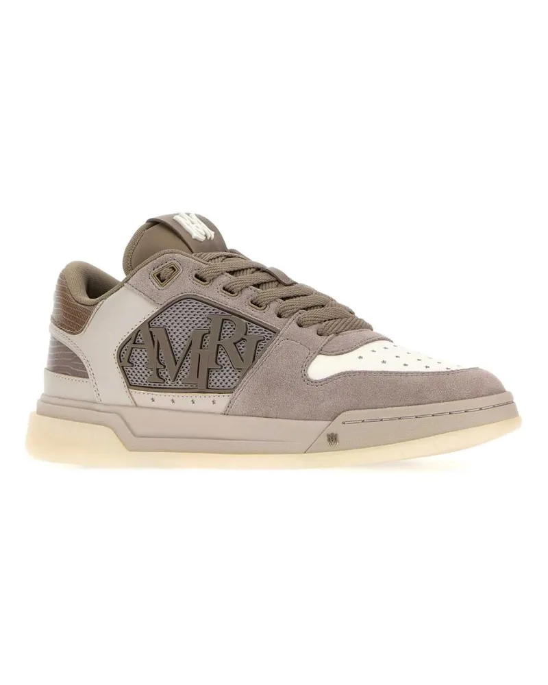Amiri Taupealabaster Leather Sneaker Beige