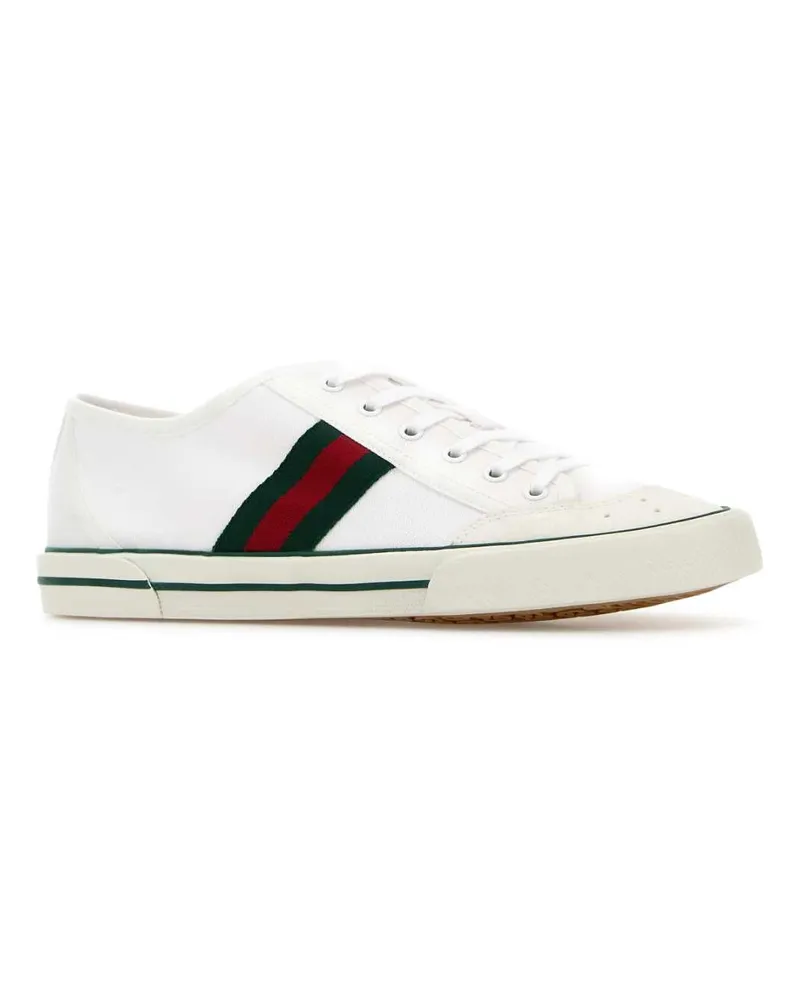 Gucci Men's White Fabric  Tennis 1977 Sneakers Gwgwgwvrv T Cotton White