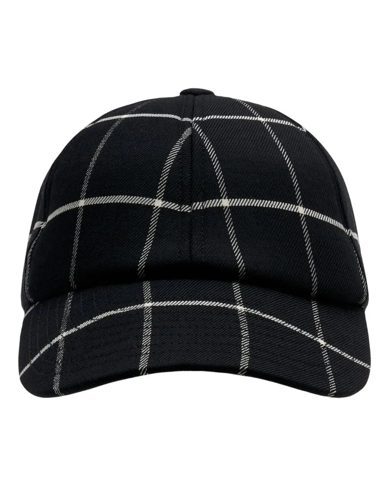 Courrèges Women's Checked Signature Cap -  Cotton Multicolor Accessories Hats Black