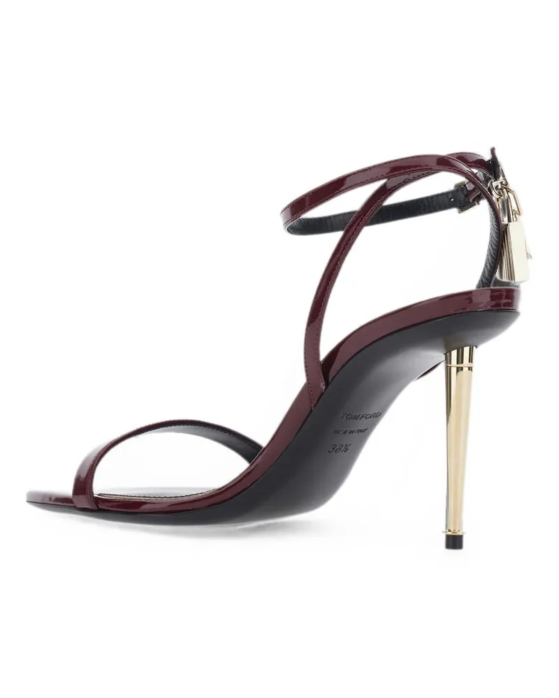 Tom Ford Women's Sandals Padlock Ruby Patent Leather Calf Ruby