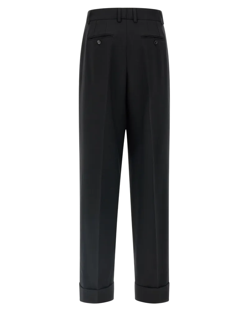 Dolce & Gabbana Virgin Wool Trousers — Black Black