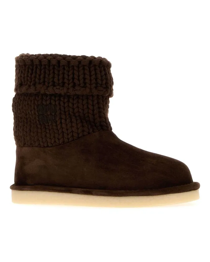 Miu Miu Ankle Boot — Brown Brown