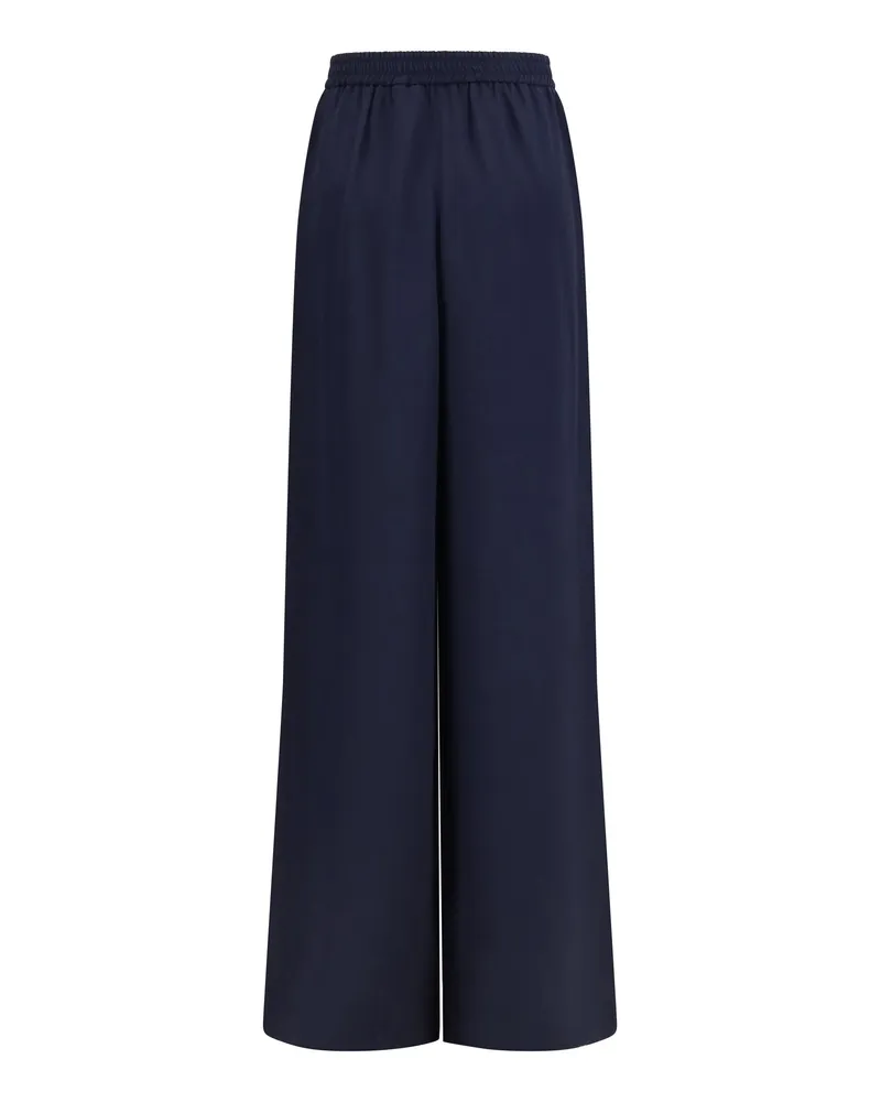 Max Mara Women's Silk Pants Volonta Navy Trousers Navy