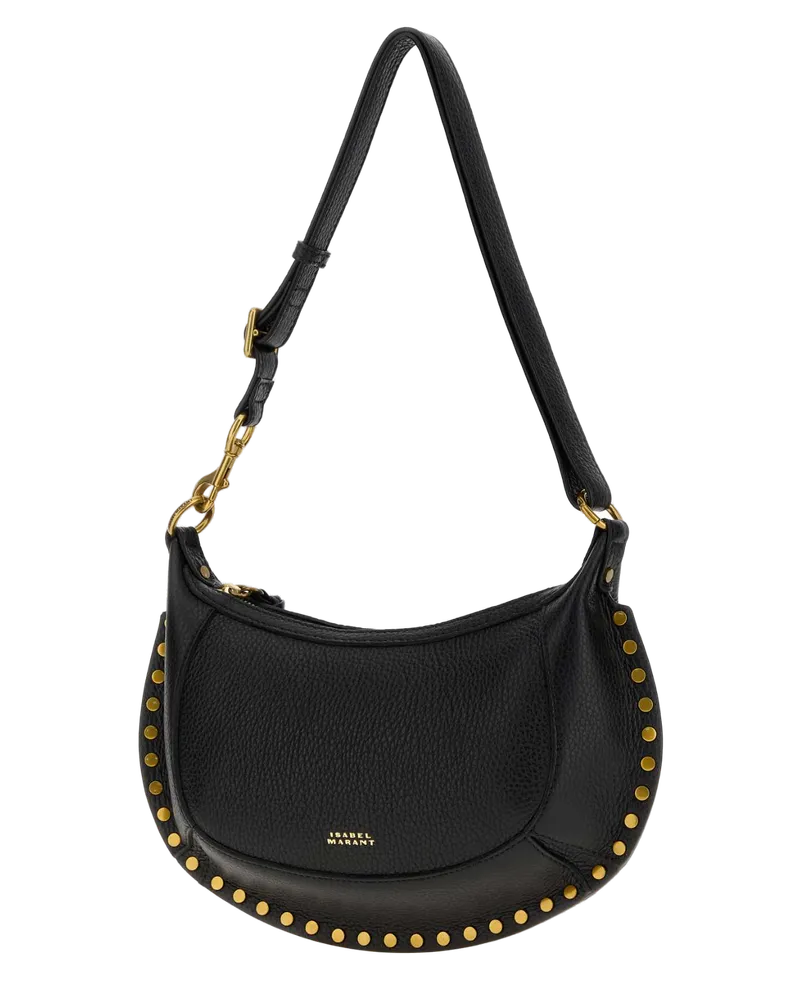 Isabel Marant Women's Black Leather Oskan Moon Crossbody Bag Borse A Tracolla Black