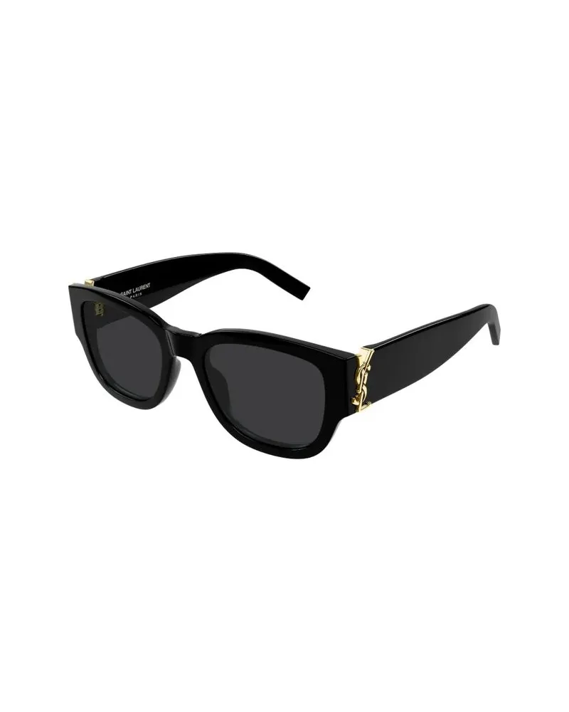 Saint Laurent SLM174 Acetate Cat-Eye Sunglasses — Black Black
