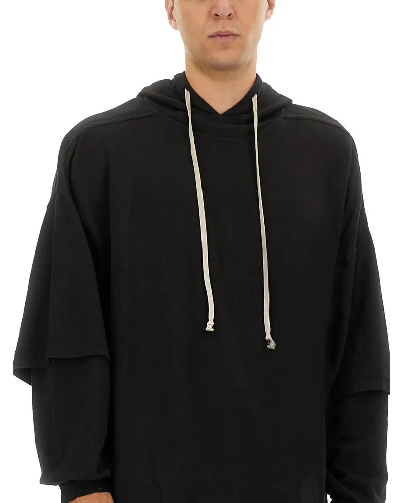 DRKSHDW by Rick Owens 100% Cotton Hoodie — Black Black