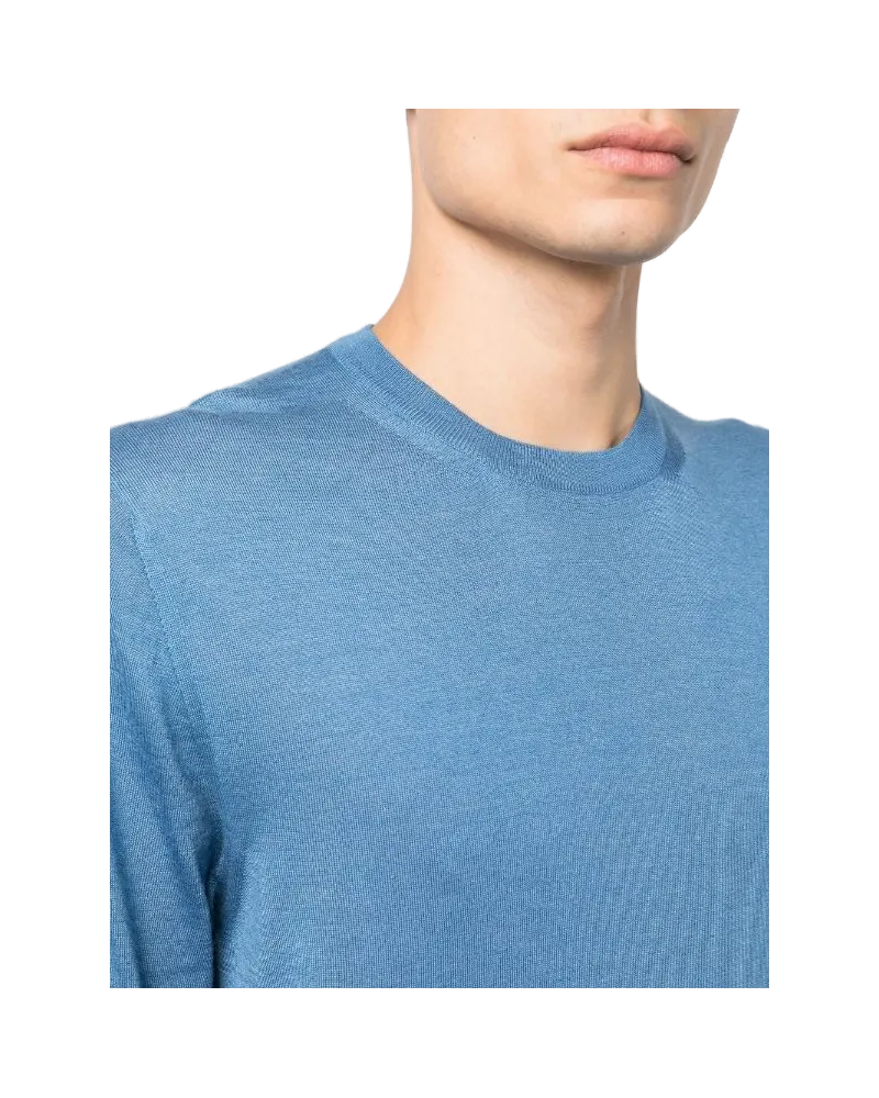 Fedeli Women's Crew Neck Jumper Ss23 M Blue