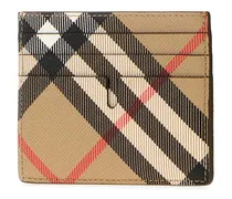 Men's Tall Card Case Beige Polyurethane Polyester Cotton Wallet