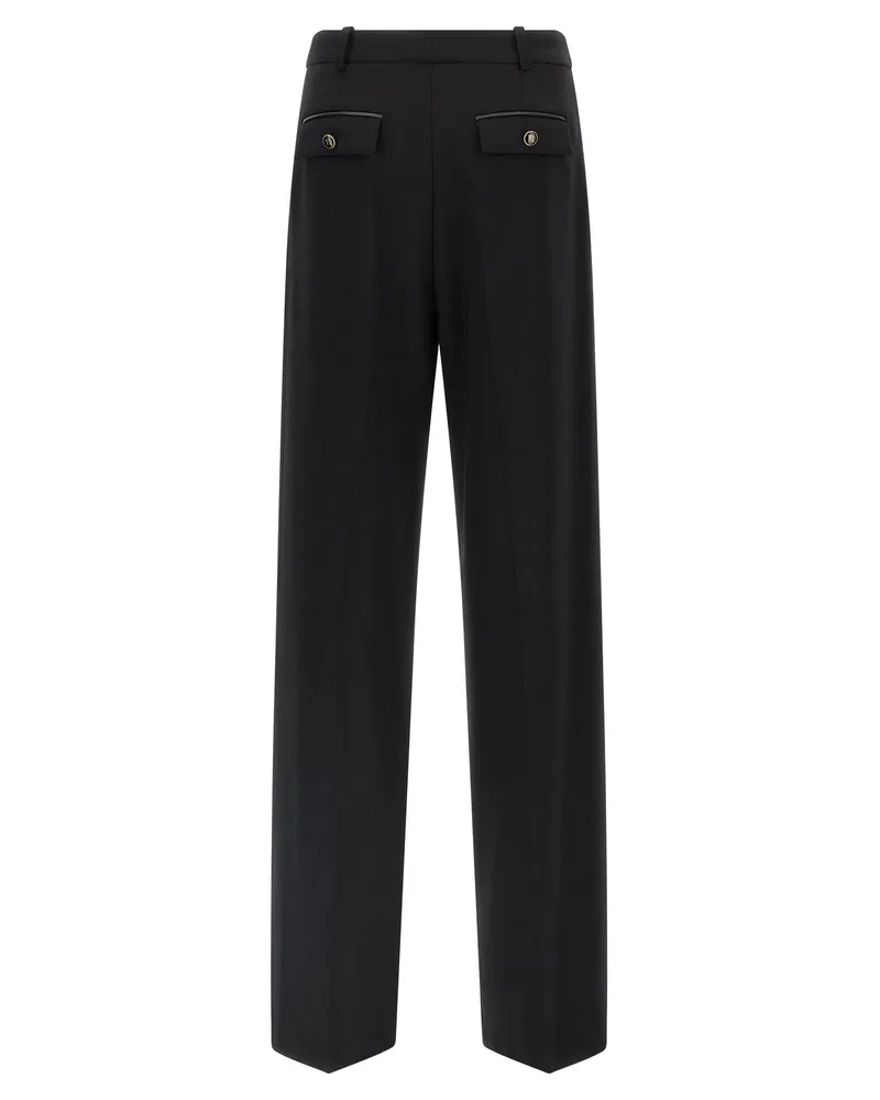 Elisabetta Franchi Fluid Cady Trousers — Black Black