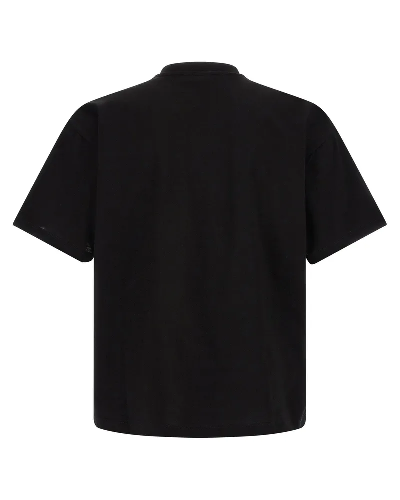 Versace Logo-Embroidered T-shirt — black Black