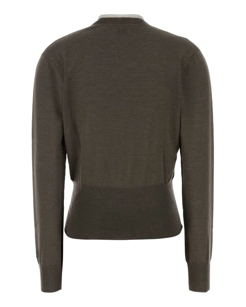 Fendi Fzxd69auzs F1t6w Taupe-25 Exterior: Cashmere Silk Maglieria Sweater Taupe