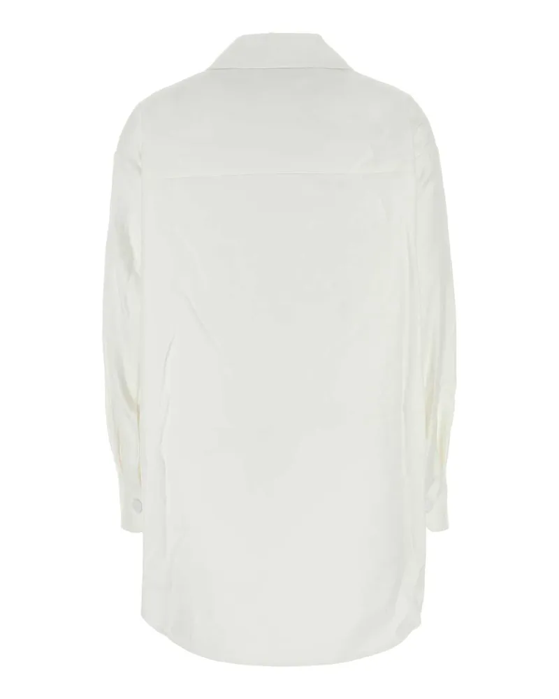 Valentino Garavani Women's White Cotton Blend Oversize Jacket Bianco Exterior: Nylon Giubbini White