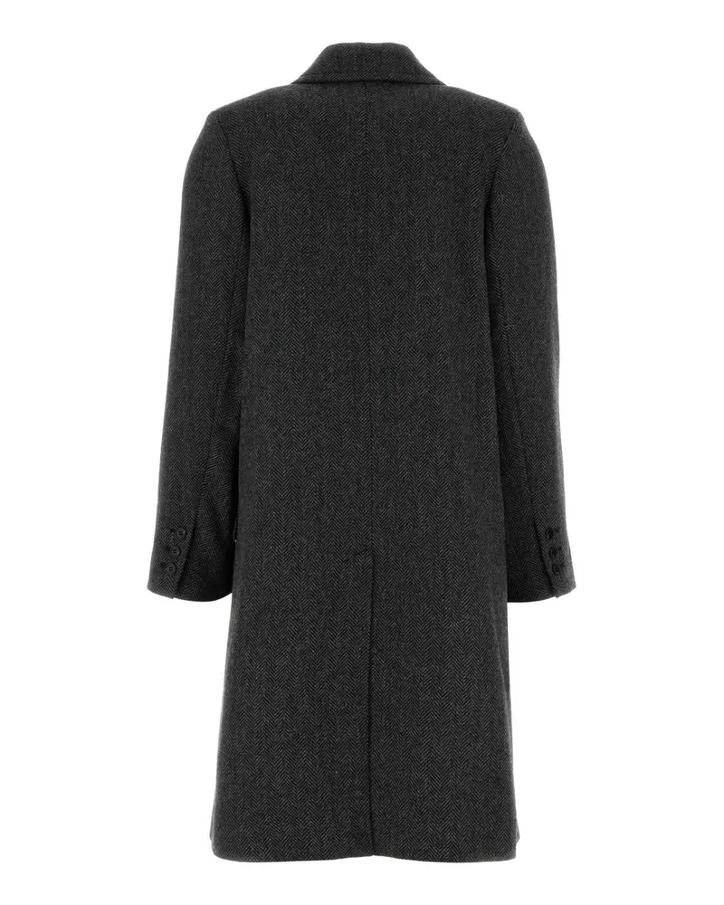 A.P.C. Women's Embroidered Wool Blend Woara Coat Anthracite Cappotti Gray