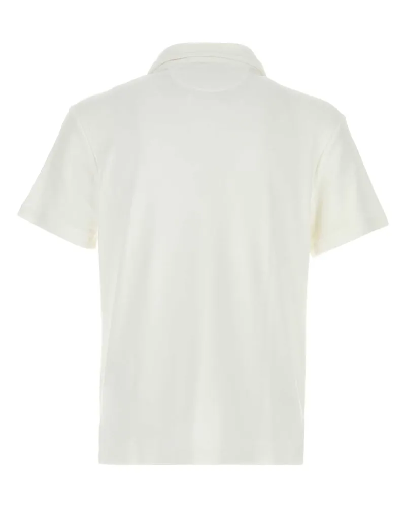 Ralph Lauren Men's Terry Fabric Polo Shirt White Cotton Polyester White