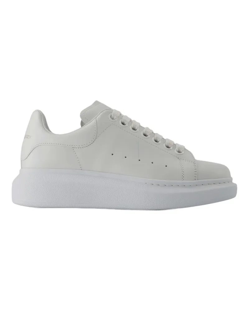 Alexander McQueen Women's Oversize Leather Sneaker White Calfskin White