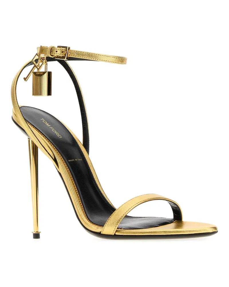 Tom Ford Metallic Leather Sandal — Gold Gold