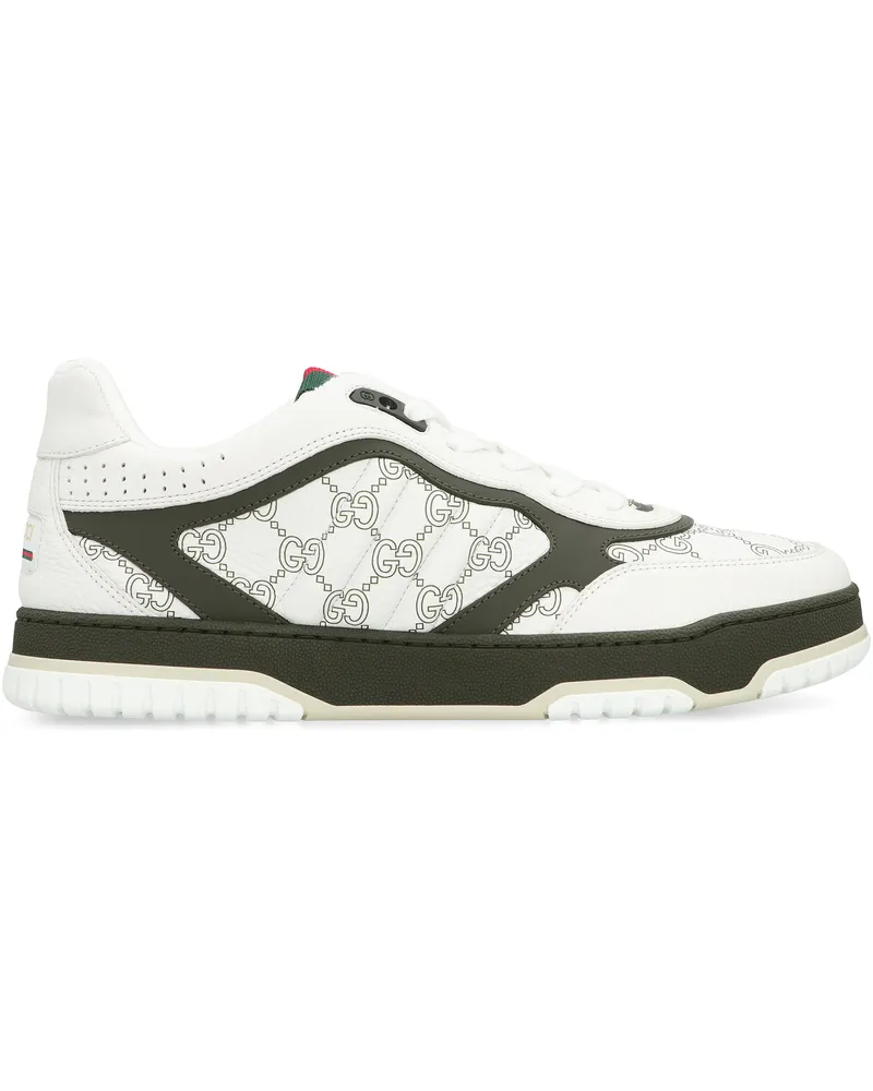 Gucci Men's Sneakers Re-Web White Calf Skin Trainers White