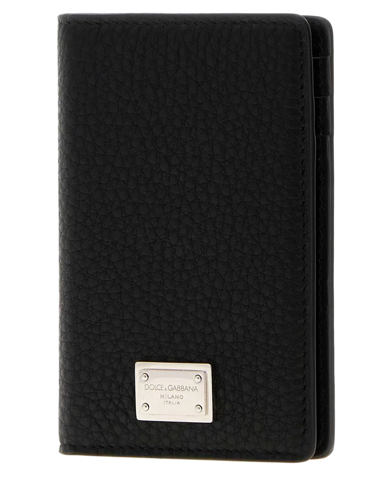 Dolce & Gabbana Vitello Leather Wallet — Black Black