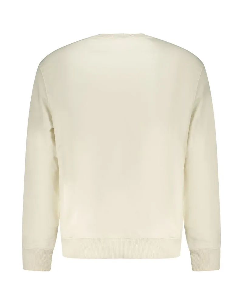 Calvin Klein Logo-Embroidered Cotton Sweatshirt — White White