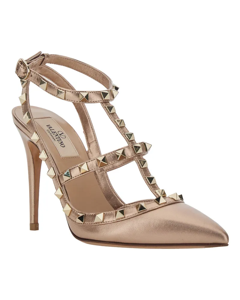 Valentino Garavani Women's Pumps Rockstud Metallic Nappa Leather 