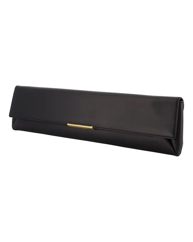 Balmain Calfskin Leather Clutch — Black Black