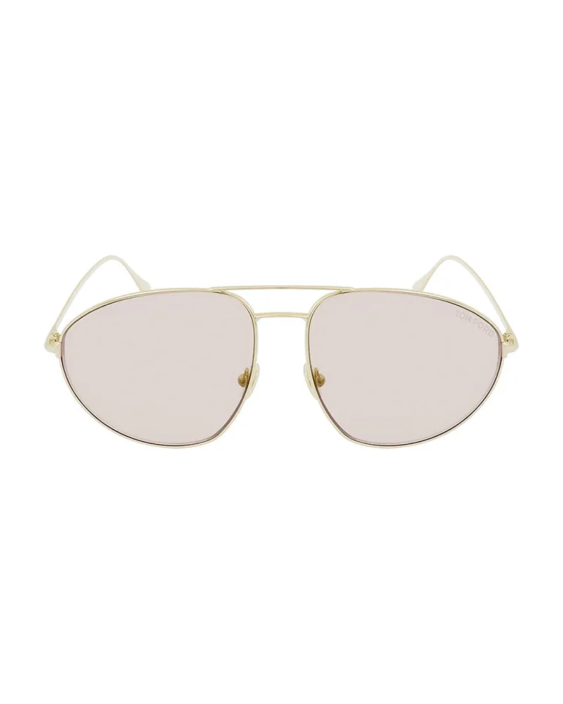 Tom Ford FT079628A Aviator Sunglasses — Rose gold Rose