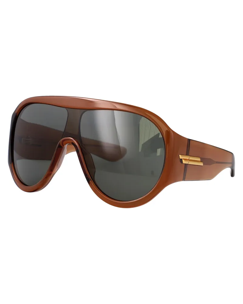Bottega Veneta BV1345S Three-Tone Acetate Sunglasses — Brown Brown