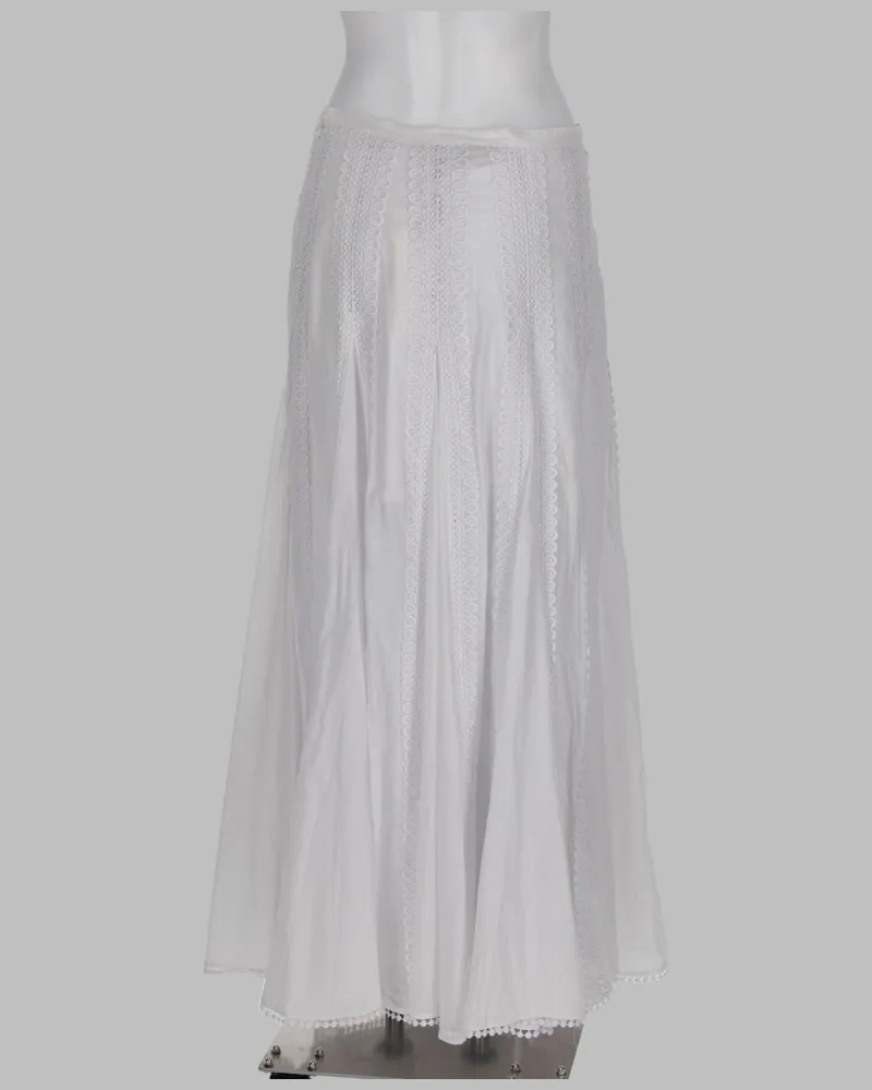 Charo Ruiz Women's White Cotton Long Skirt White