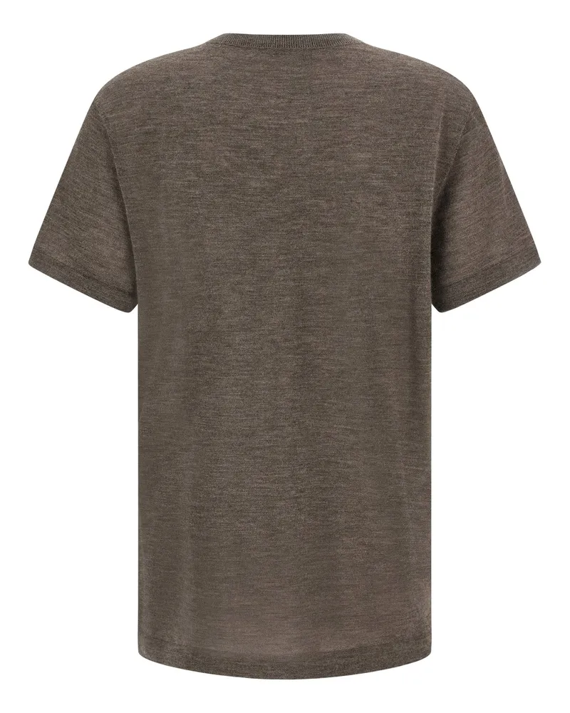 Co Cashmere Knit T-Shirt — Brown Brown
