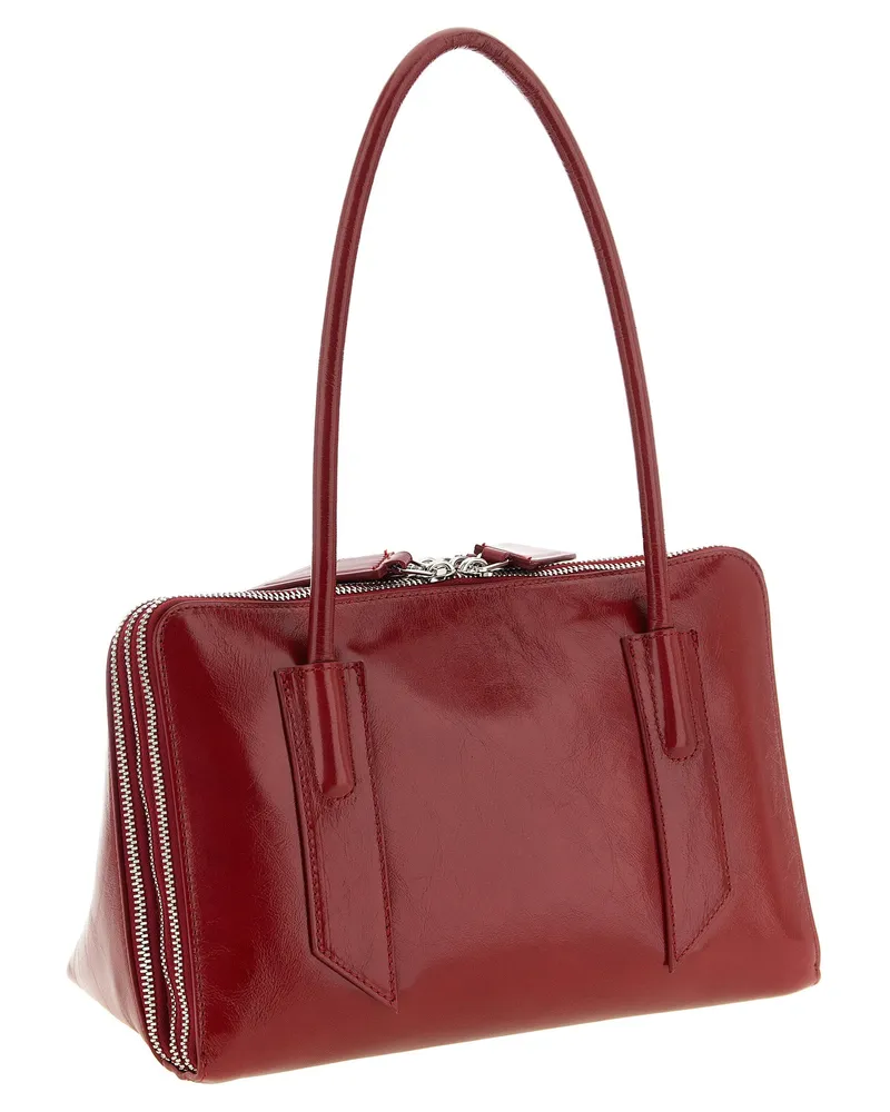 ATTICO L'Altra di Milano Calfskin Leather Shoulder Bag — Red Red