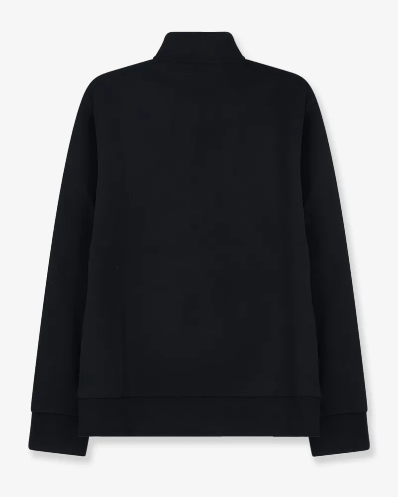 Ralph Lauren Men's Half-Zip Cotton Blend Sweatshirt Black Sweatshirts Sweater Black