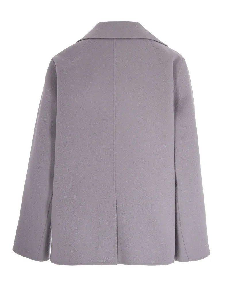 Max Mara Women's Coat Margot Avio Blue Gray