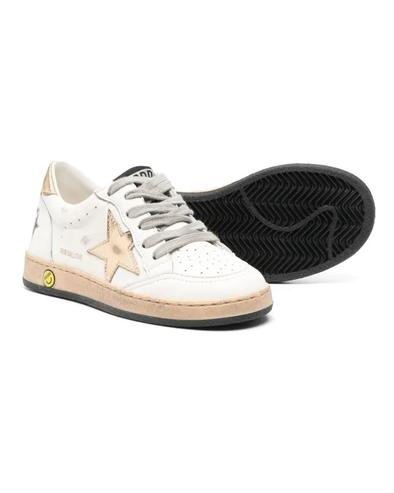 Golden Goose Boys' Sneaker Ballstar White Leather Ovine Trainers White